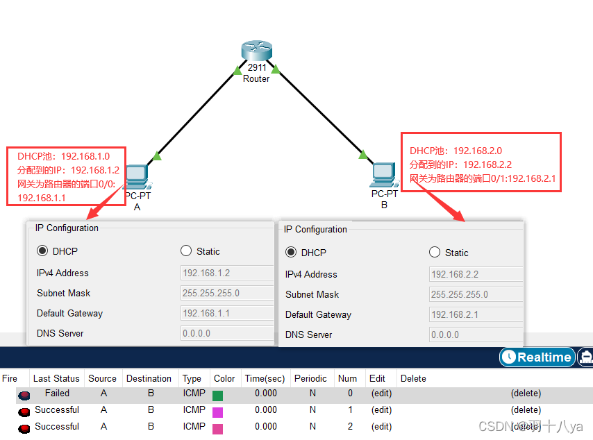 Cisco Packet Tracker教程：主机直接互联、DHCP配置互联(带解析注释教程)