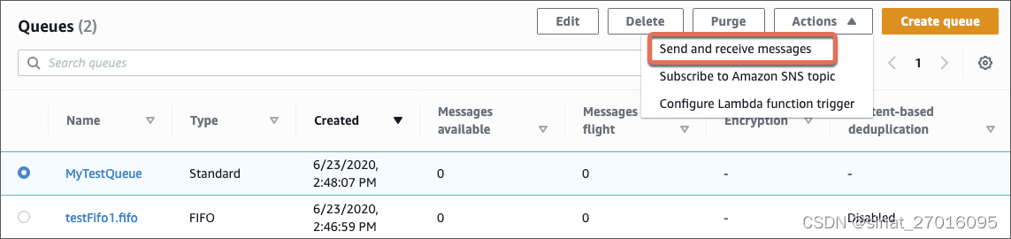 aws SQS 使用步骤