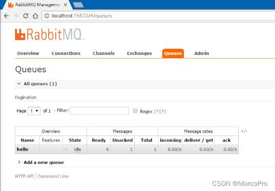 2023最新版本RabbitMQ的持久化和简单使用