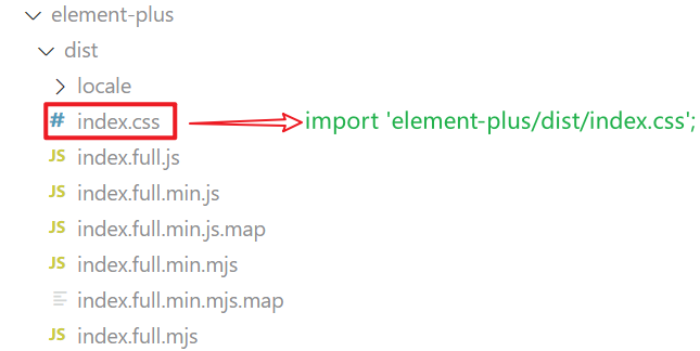 vue3 使用 elementUi： ./lib/theme-chalk/index.css is not exported from package