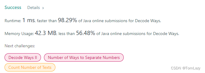 【LeetCode】No.91. Decode Ways -- Java Version