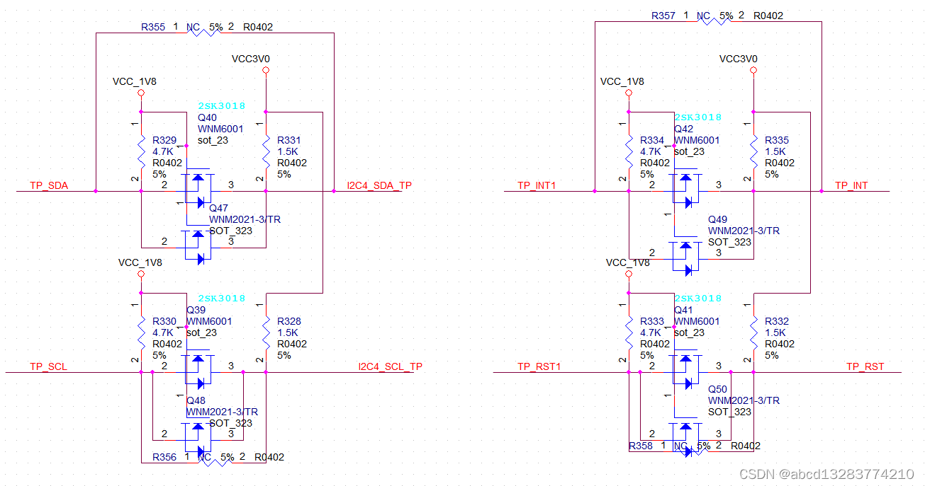 MOS管做电平转换时误动作分析（1.8V转3.0V TP电平转换）