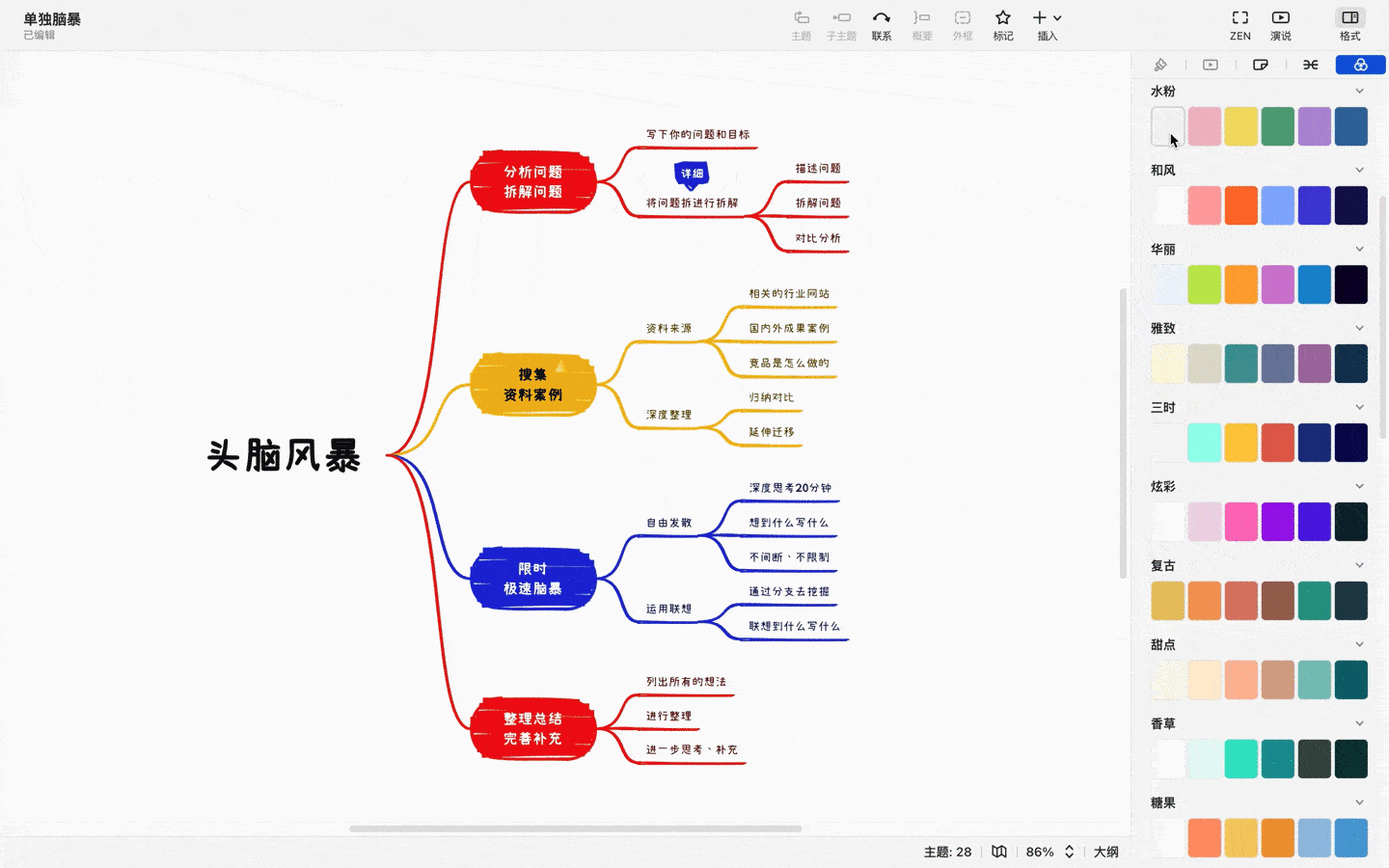 xmind思维导图怎么画图片