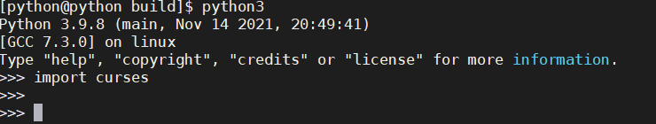 FATAL: The knotty ui could not load the required curses python module ...