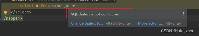 SQL dialect is not configured场景展示