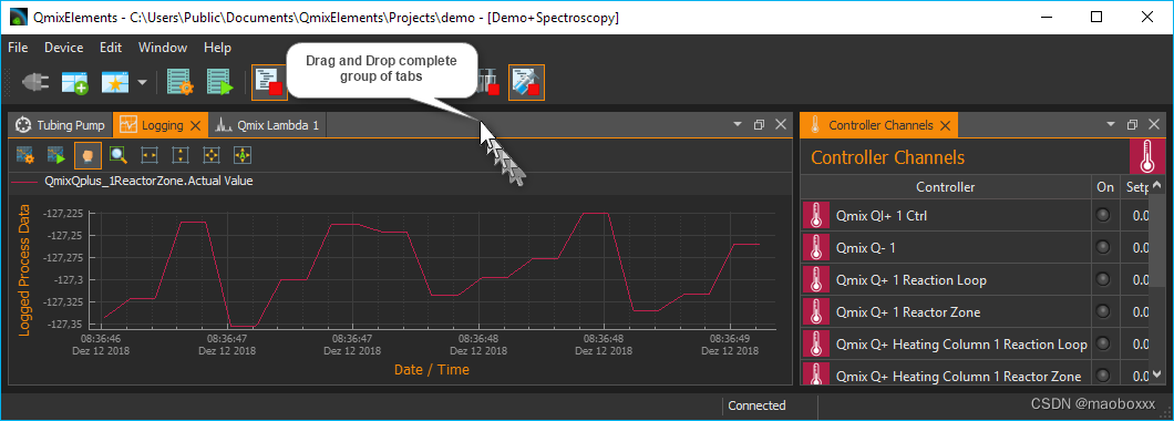 Support simultaneous dragging of Dock windows in the same area tab