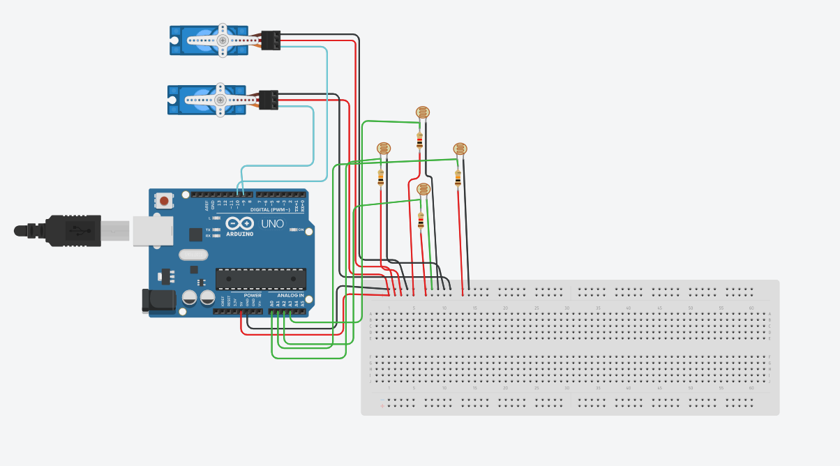 基于Arduino的用舵机和光敏电阻的自动追光（附代码和视频）_舵机跟光-CSDN博客