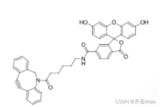 FAM DBCO, 6-isomer，DBCO-羧基荧光素琥珀酰亚胺酯-6-异构体