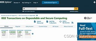 网安顶刊IEEE Transactions on Dependable and Secure Computing