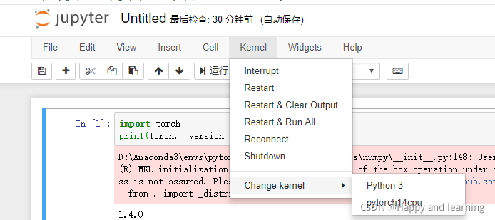 Jupyter设置指定的python环境