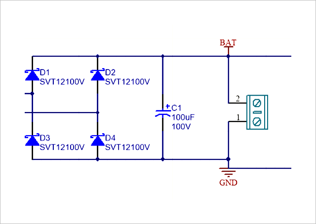 ▲ 图3.1.2 无线接收模块整流输出端口