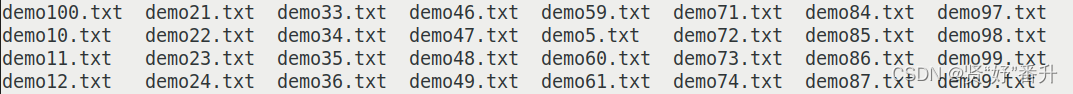 touch demo{1. . 100}. txt