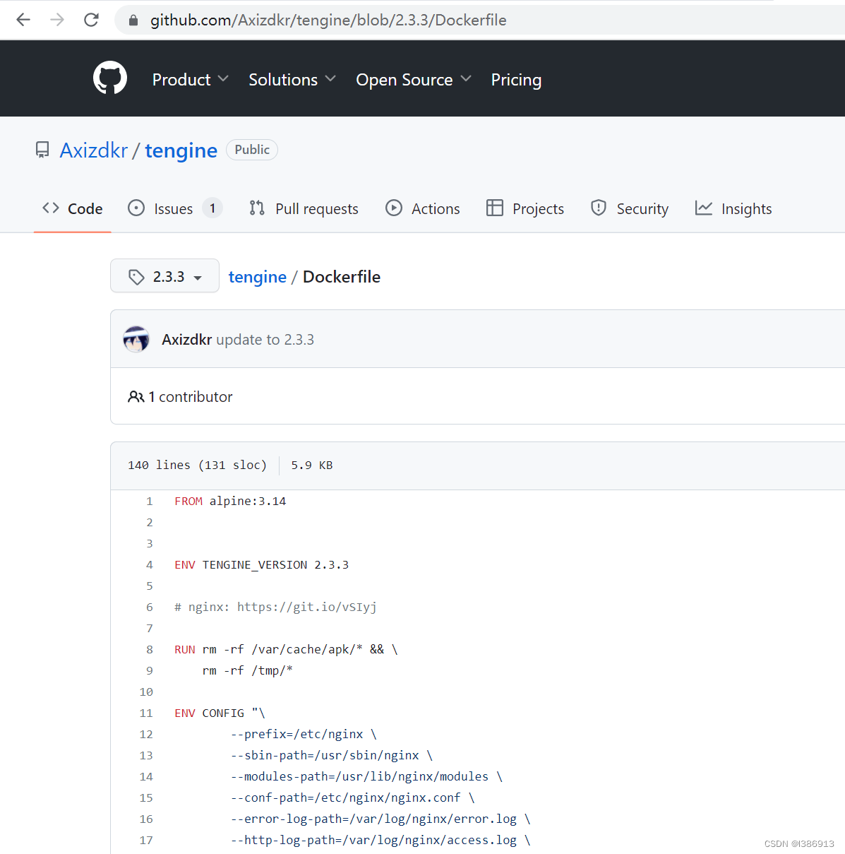 tengine基于alpine镜像制作dockerfile公司在用版_docker tengineCSDN博客