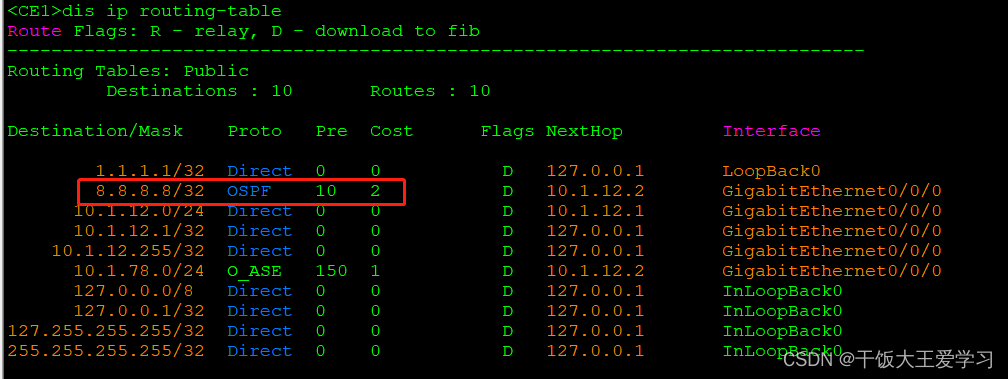 MPLS BGP virtual private network OptionB实验