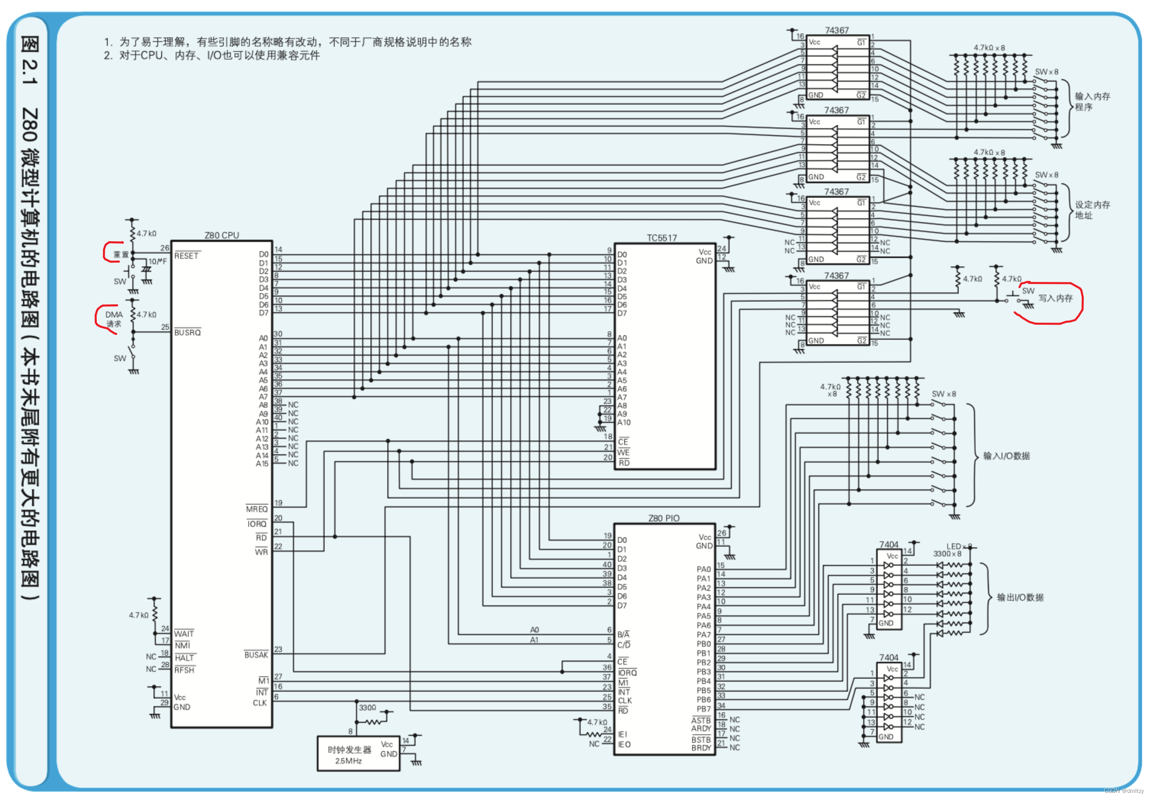 Z80微型计算机电路图