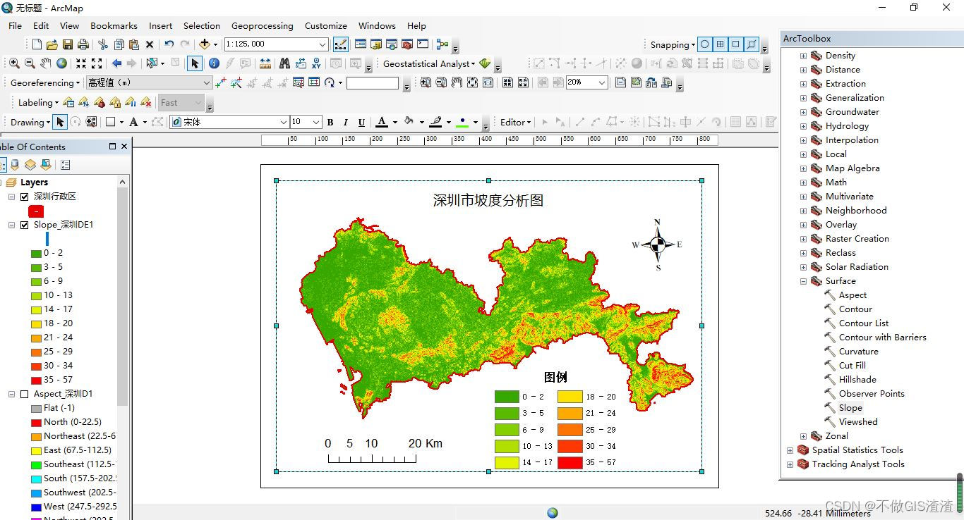 用arcgis做dem地形分析_arcgis制作简约地形分析附图-csdn博客