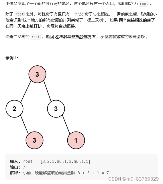 day 48 打家劫舍专题:198. 打家劫舍；213. 打家劫舍 II；337. 打家劫舍 III