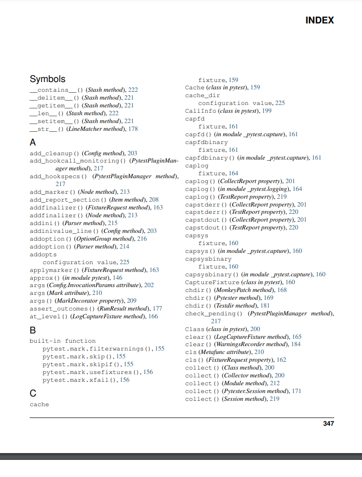 pytest官方的帮助文档（英文原版）