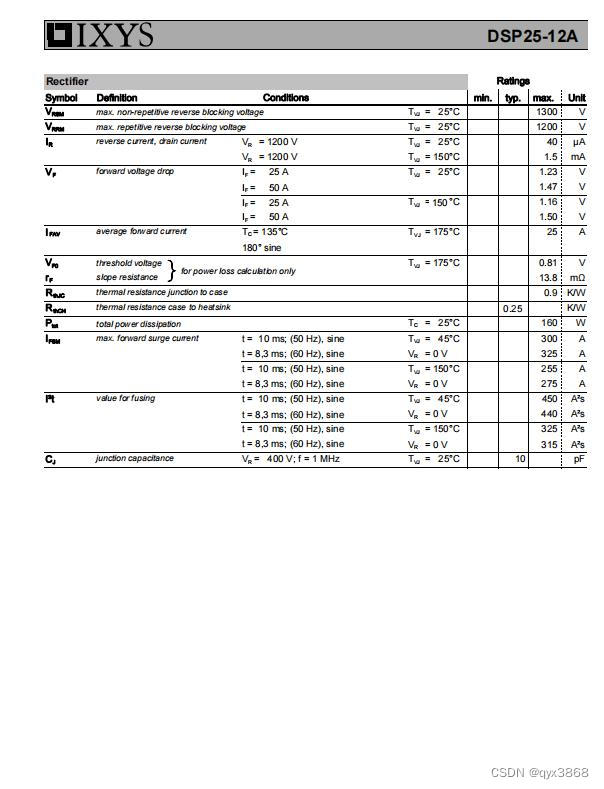 ASEMI代理艾赛斯DSP25-12A，整流二极管DSP25-12A