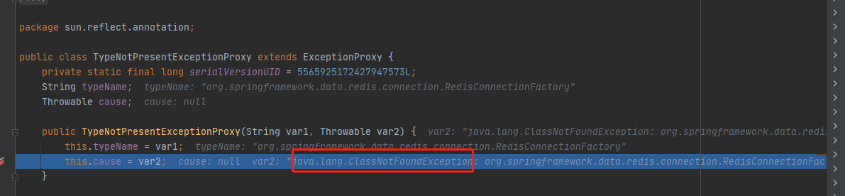 sun.reflect.annotation.TypeNotPresentExceptionProxy