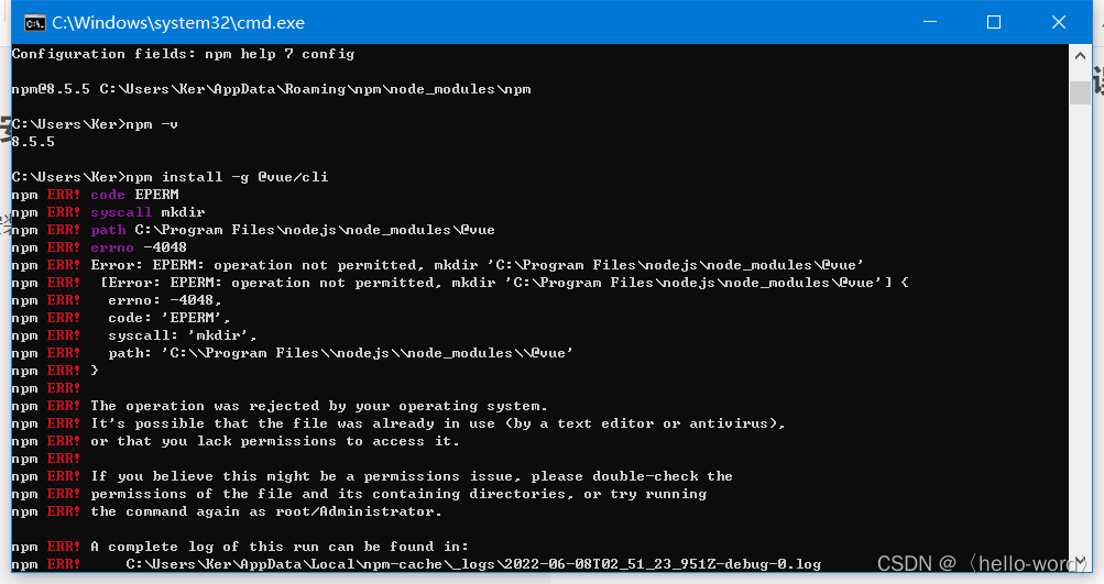 vue-error-eperm-operation-not-permitted-mkdir-c-program-files
