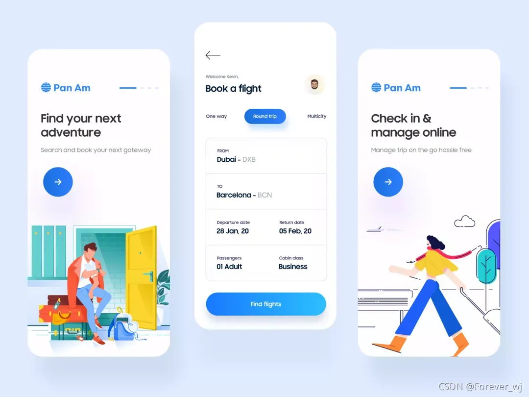 Flight Booking App Design by Hadi Altaf