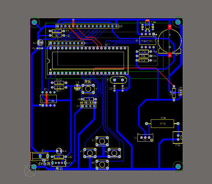 基于51单片机的出租车计价器proteus仿真原理图PCB
