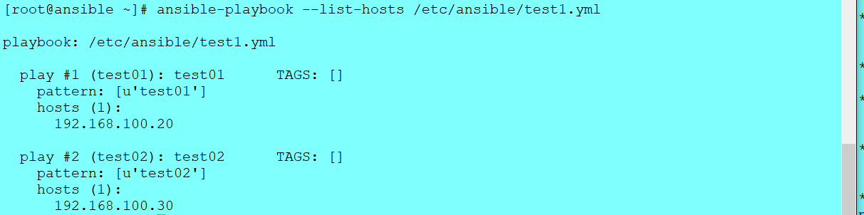 Ansible playbook BK 