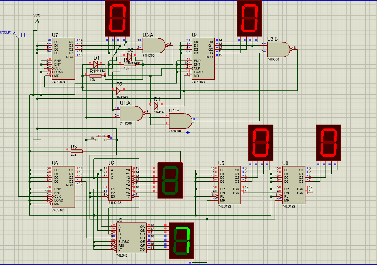 【74LS163做24进制计数器】2021-11-19