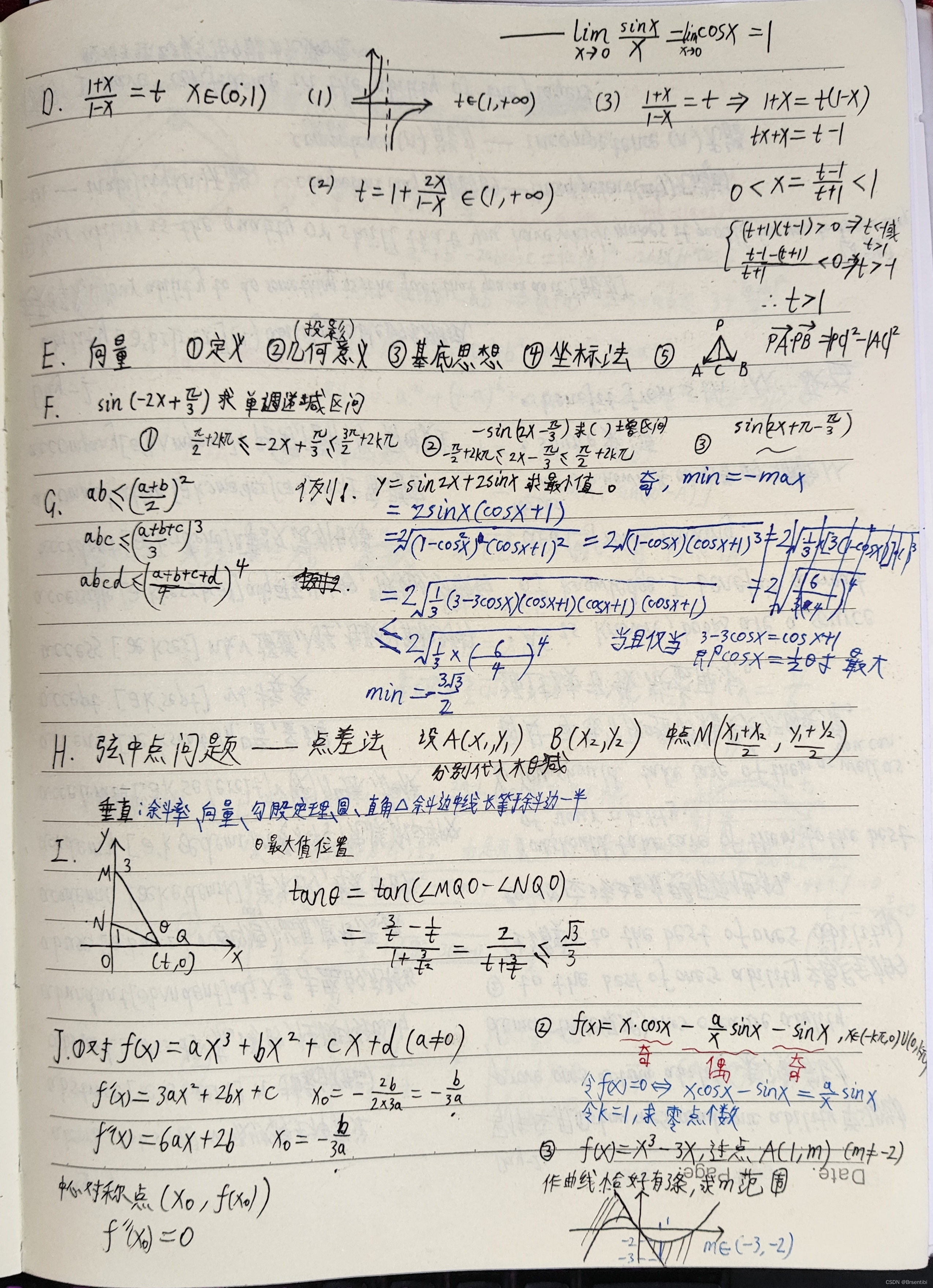 高中数学笔记偏拔高