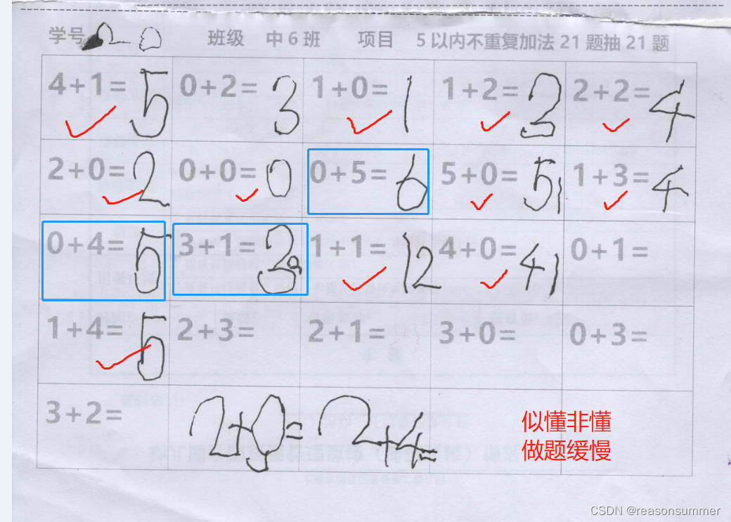 【教学类-30-01】5以内加法题不重复（一页两份）（包含1以内、2以内、3以内、4以内、5以内加法，抽取最大不重复数量）