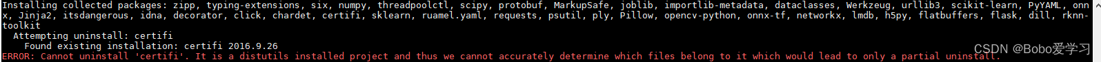 ERROR Cannot Uninstall certifi It Is A Distutils Installed 