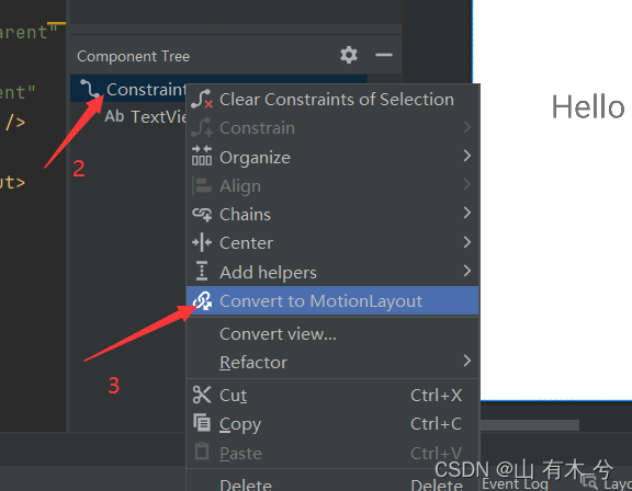 Android Studio 中MotinLayout的简单使用