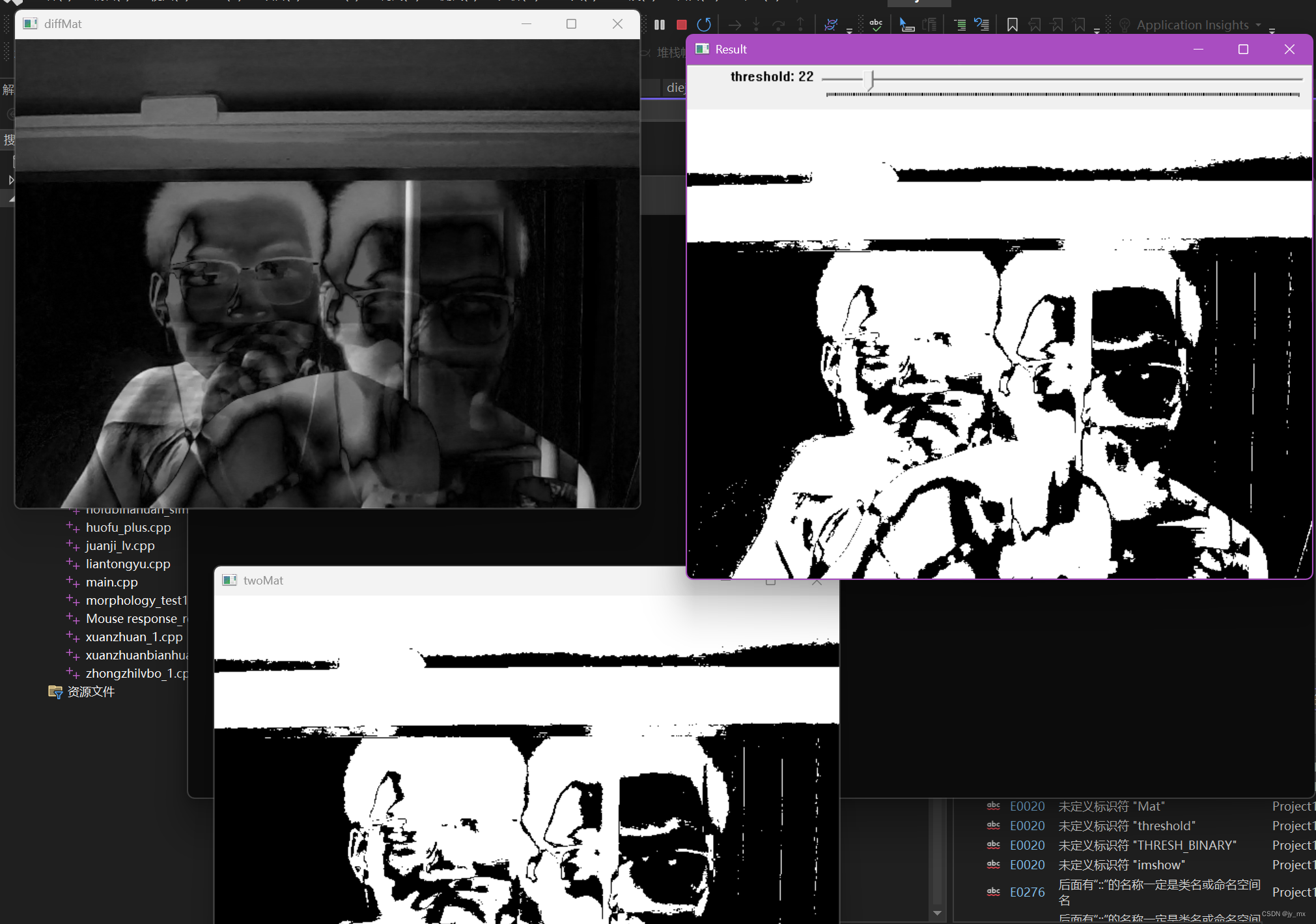 机器视觉作业--背景差分_c++ 两张图背景差分示例-CSDN博客