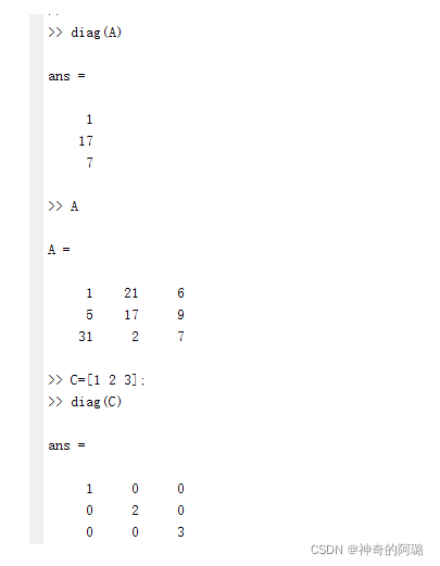 【MATLAB】02 Array operator（数组操作）