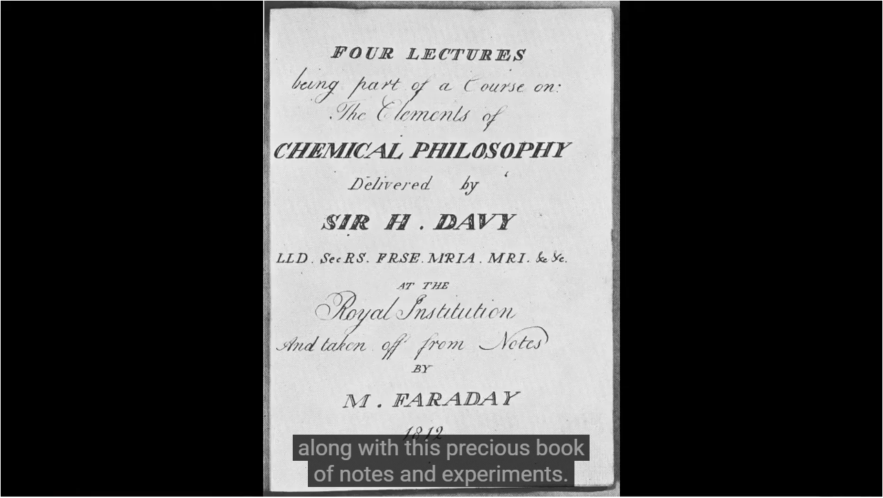 ▲ 图1.1.7 法拉第的笔记