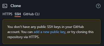 私有仓库使用 SSH 时需要配置 public key