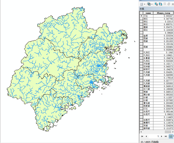 福建省河网水系数据:67如下图:福建省行政区划(2020),城市一,二,三