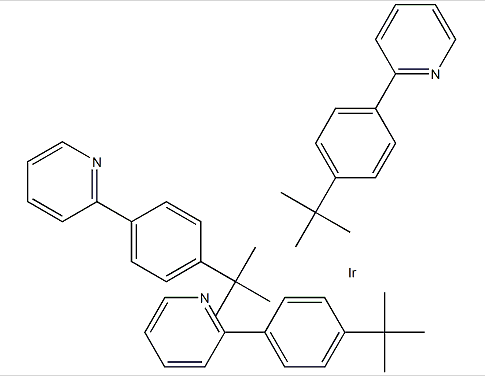 cas：359014-76-9 ； fac-ir(p-tbu-ppy)3三(2-(4-叔丁基苯基)吡啶)合铱，热延迟荧光材料TADF