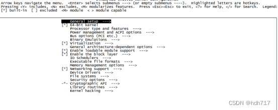 配置Linux内核支持make menuconfig