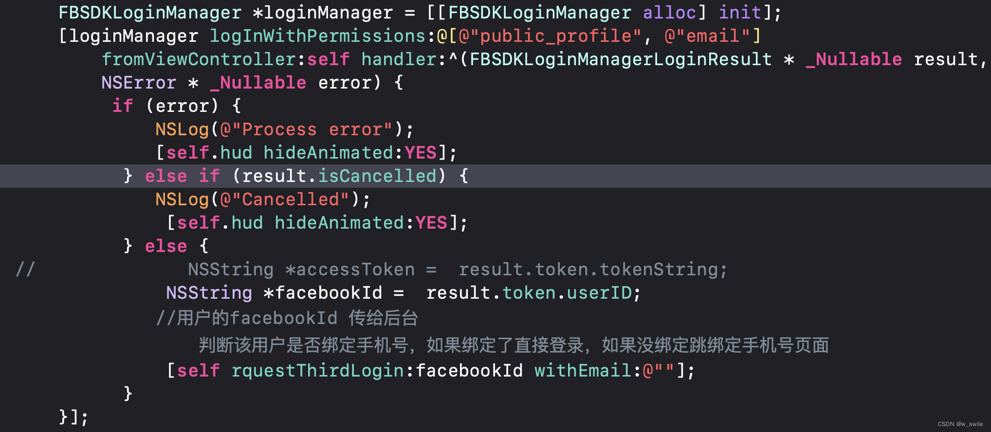 iOS Facebook第三方登录