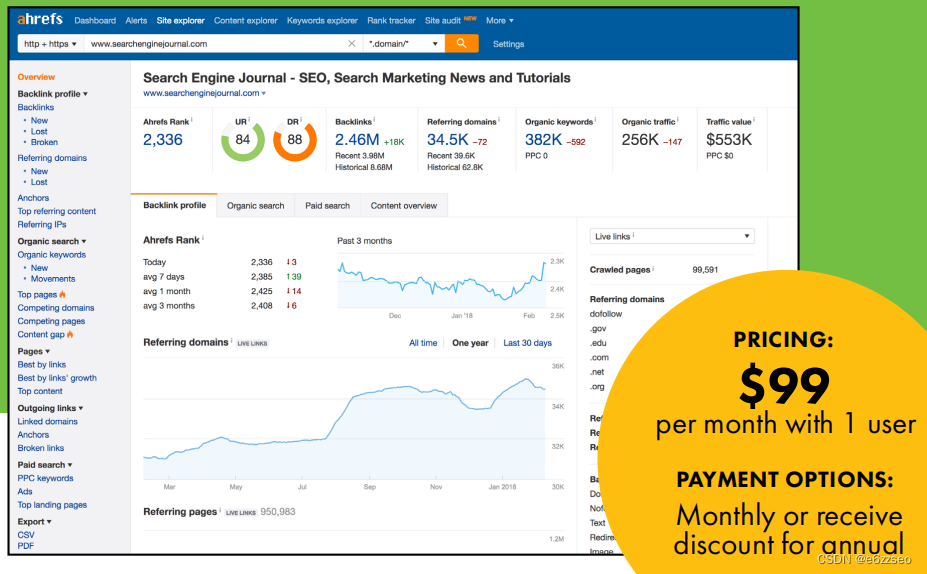 谷歌seo外链研究工具2-Ahrefs