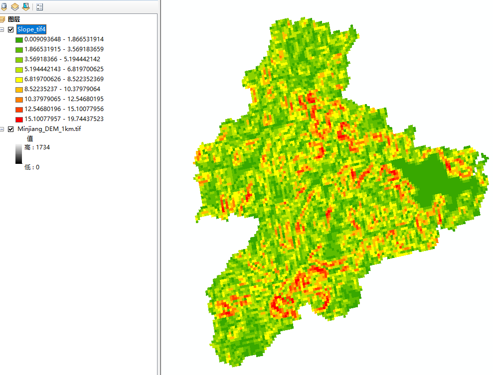 arcgis 坡度分析及坡度集中在80-90间的原因