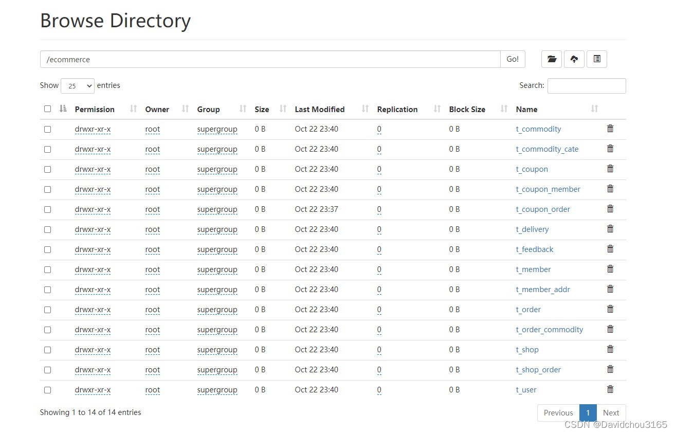 HDFS/ecommerce下的数据