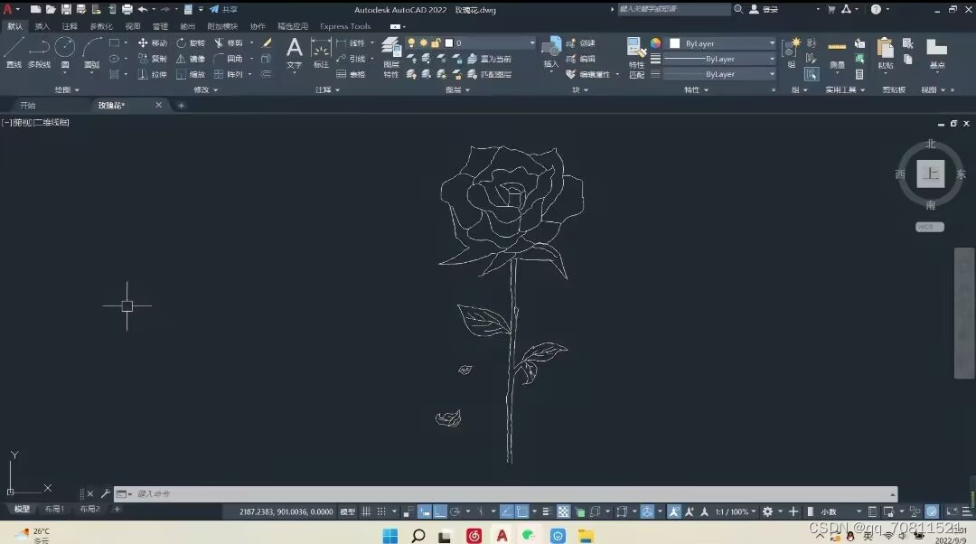 CAD画玫瑰技巧，运用的插件，学习心得体会_cad三维建模玫瑰花-CSDN博客