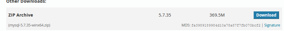MySQL5.7下载