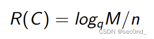 R(C) = logqM/n