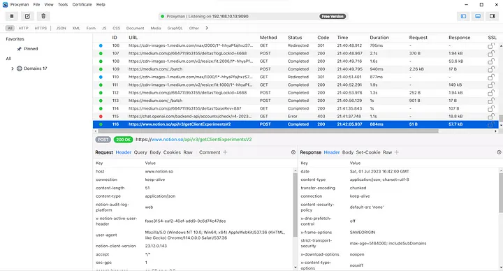 Use Proxyman to intercept network requests