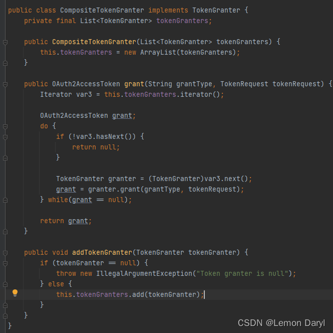 CompositeTokenGranter