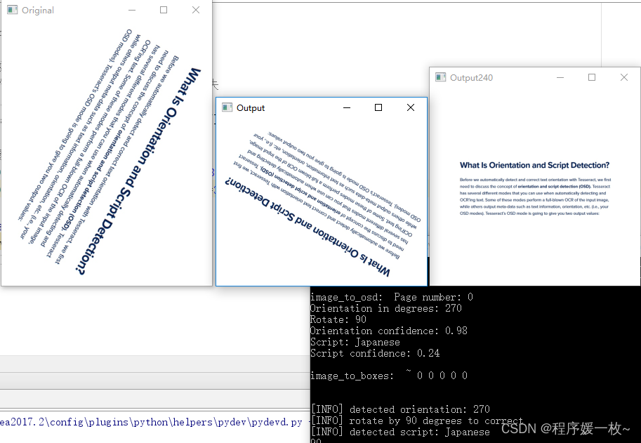 使用Python，Tesseract更正文本方向